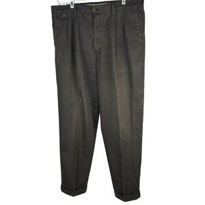 Dockers Loose Fit Mens Size W36 L29 Dress Pants Khakis Pleated Front Black
